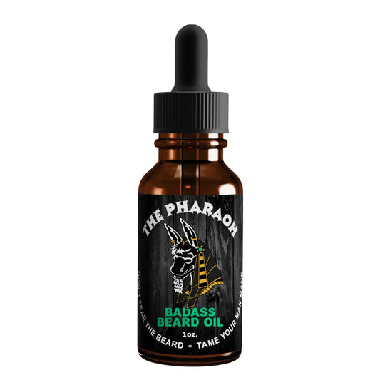 Badass Beard Care Beard Oil For Men - Pharaoh Scent, 1 oz - 100% Natural and Organic Food-grade Ingredients, Soften Hair and Hydrate Skin Beauty and Personal Care Badass Beard Care