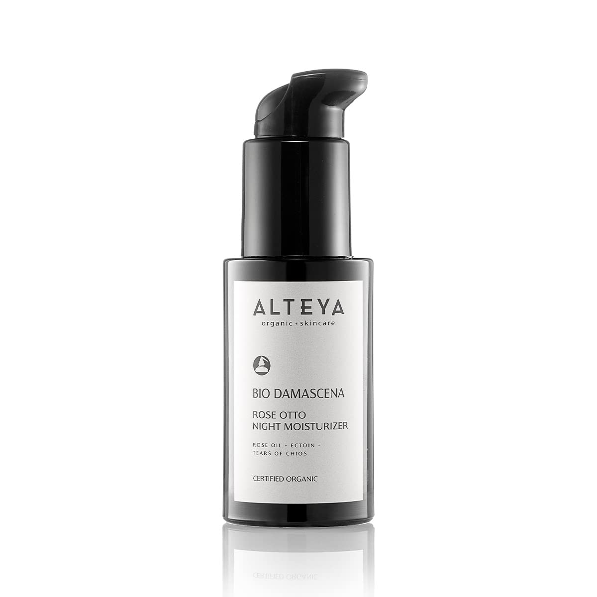 Alteya Organics Night Moisturizer Certified Organic Skin Care 1.7 Fl Oz/50 mL Bio Damascena Award-Winning Face Cream With Organic Bulgarian Rose Oil
