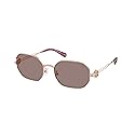 Tory Burch Sunglasses TY 6113 33587N Light Rose Gold/Brown Purple Mirror Polya