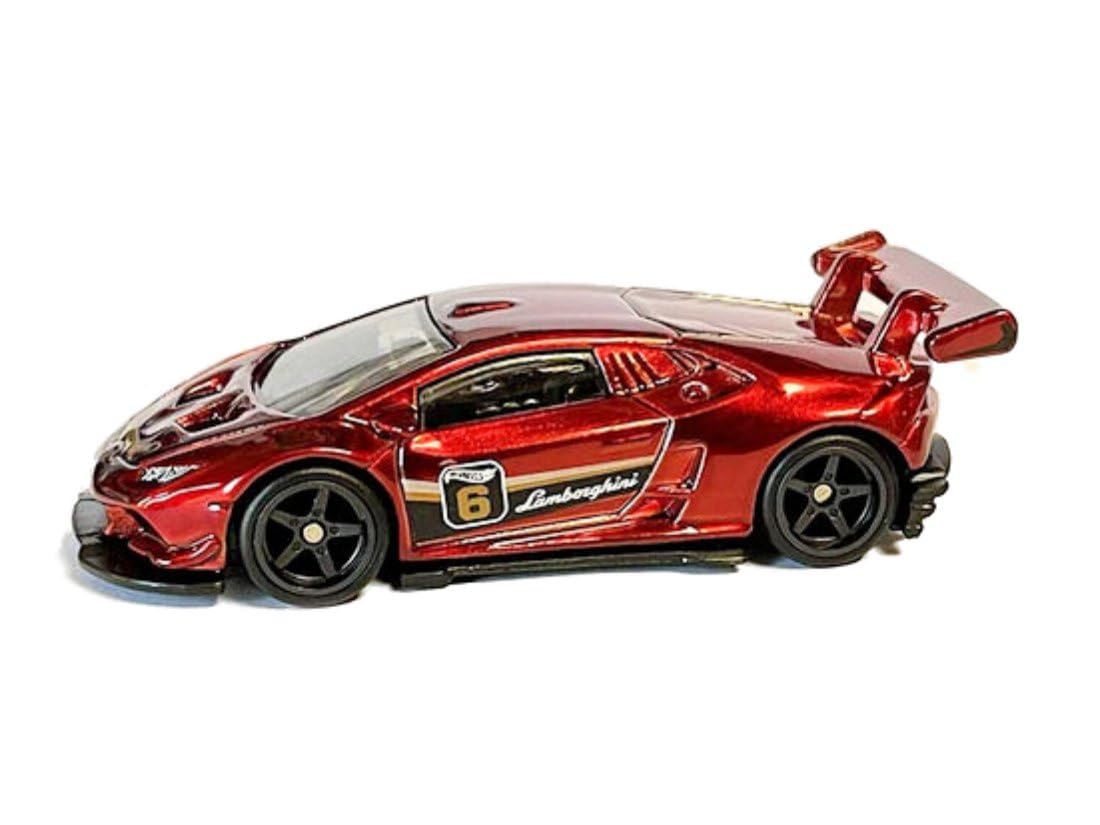 Hot Wheels Treasure Hunt Lamborghini Huracan LP 620-2 Super Trofeo, HW Exotics Series 8/10, Red Die-Cast Car, 2021 Collection