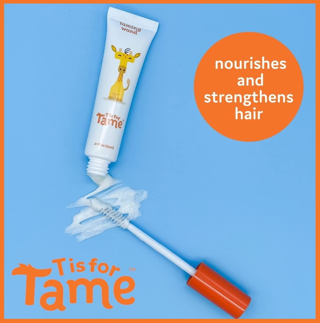 T is for Tame - Hair Taming Cream Wand for Flyaways, Frizz - Natural & Vegan Kids Hair Care Styling Wand - Slick Back Smoothing Hair Stick for Baby