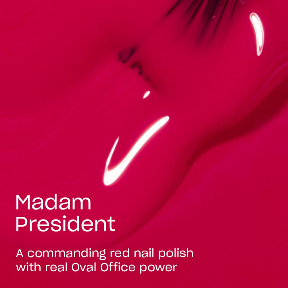 OPI Nail Lacquer Madam President | Opaque Dark Red Crème Chip Resistant Nail Polish | Washington DC Collection