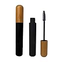 mollensiuer 2Pcs 6ml Refillable Empty Mascara Tube Bottles Vials Black Reusable Eyelash Cream Container Bottle with Eyelash Wand and Bamboo Cap