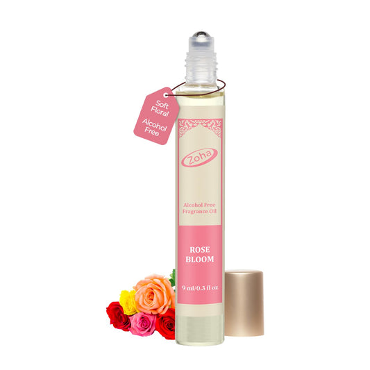 Zoha Rose Bloom | Roll on Perfumes for Women & Men | Alcohol-free Rose Perfume Oil | Travel Size Long Lasting Fragrance | 9ml Roller Beauty & Personal Care Zoha