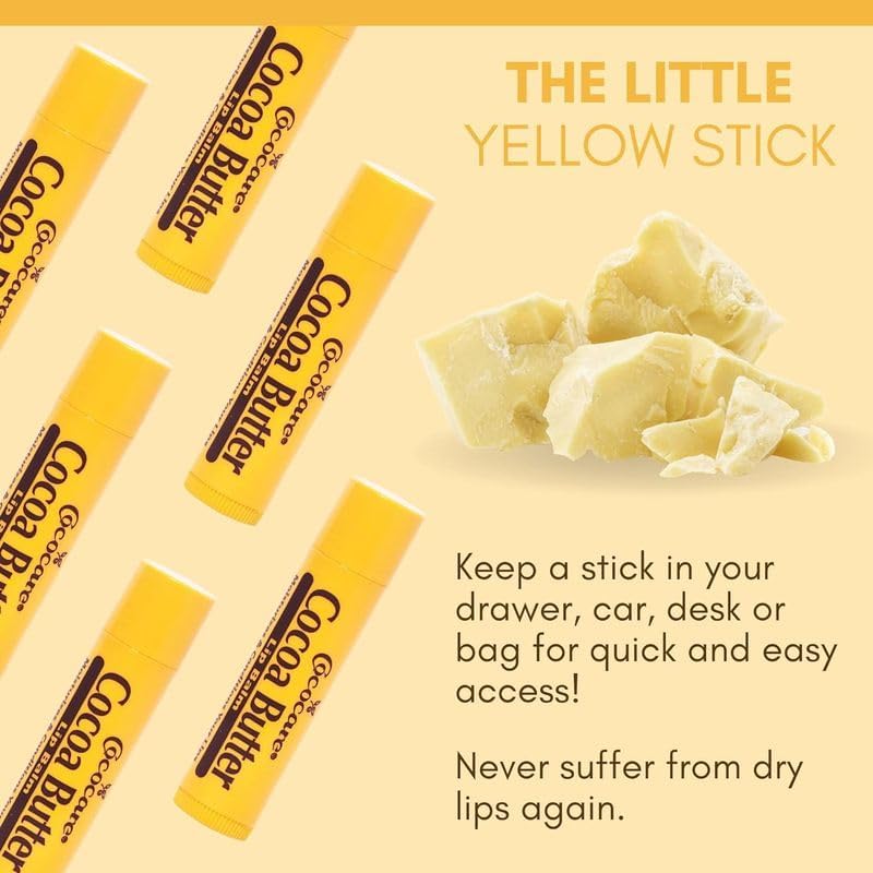 Cocoa Butter Lip Balm, .15 oz, 6 Pack