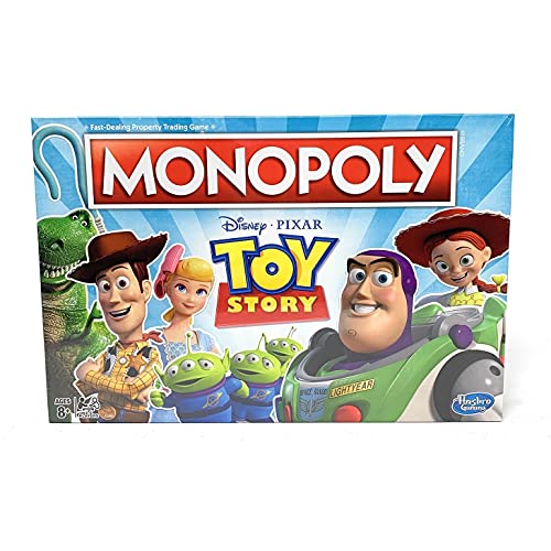 Monopoly Toy Story Board Game Family and Kids Ages 8+, Brown/A