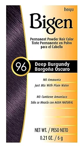 Bigen Permanent Powder Hair Color 96 Deep Burgundy 1 ea 0.21 oz (Pack of 3)