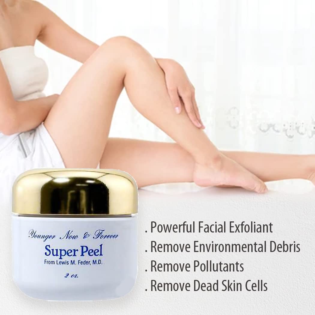 Dr. Feder's SuperPeel Exfoliating Facial Scrub - 2 oz by BioLogic Solutions - Micro-Crystal & Enzyme Blend for Pore Cleansing, Dead Skin Removal