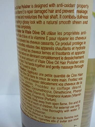 Vitale Vitale olive oil hair polish 6 fluid ounce, White, 6 Fl Ounce