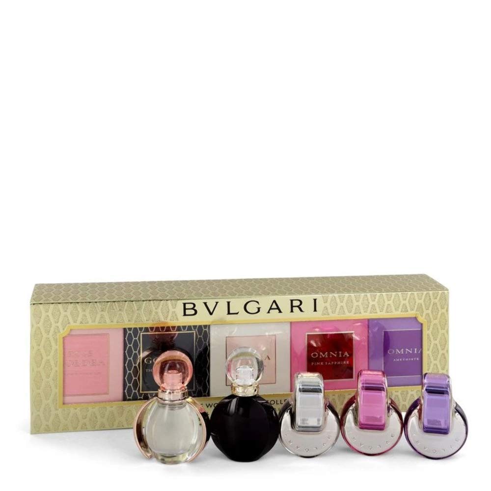 BVLGARI THE WOMEN'S GIFT COLLECTION by BVLGARI 5 PIECE GIFT SET - 0.17 OZ ROSE GOLDEA EAU DE PARFUM SPRAY 0.17 OZ GOLDEA THE ROMAN NIGHT EAU DE PARFUM