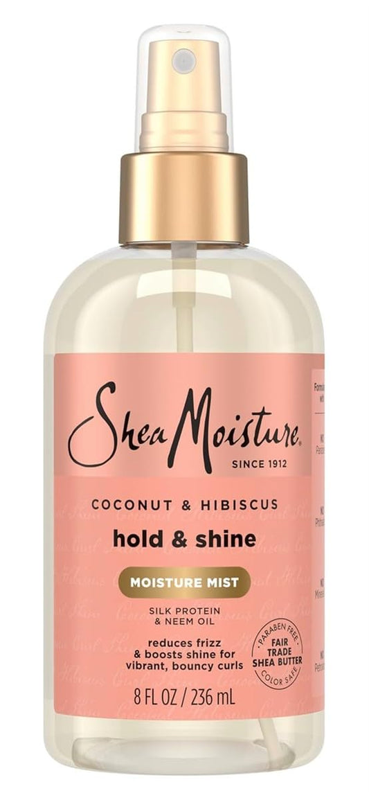 Shea Moisture Coconut & Hibiscus Hold & Shine Mist 8 Ounce (235ml) (6 Pack)