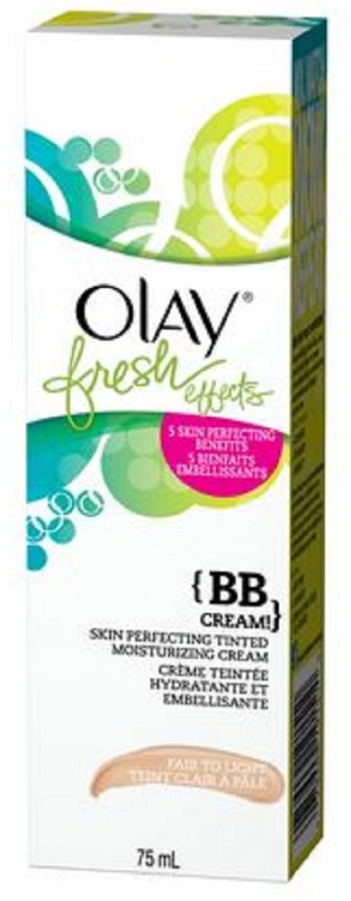 Olay Fresh Effects 5 Skin Perfecting Benefits BB Cream Skin Perfecting Tinted Moisturzing Cream Light to Medium 75ml by Olay