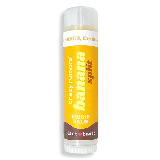 Crazy Rumors Biggie Banana Split Flavored All Natural, Plant Based Lip Balm to Moisturize and Nourish your Lips - Banana Split tube 0.6 oz (4x Larger Beauty and Personal Care Crazy Rumors