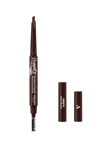 Absolute New York Perfect Eyebrow Pencil Dual-Ended To Shape, Fill, and Define Eyebrows (MEBP12 Dark Brown Soft)