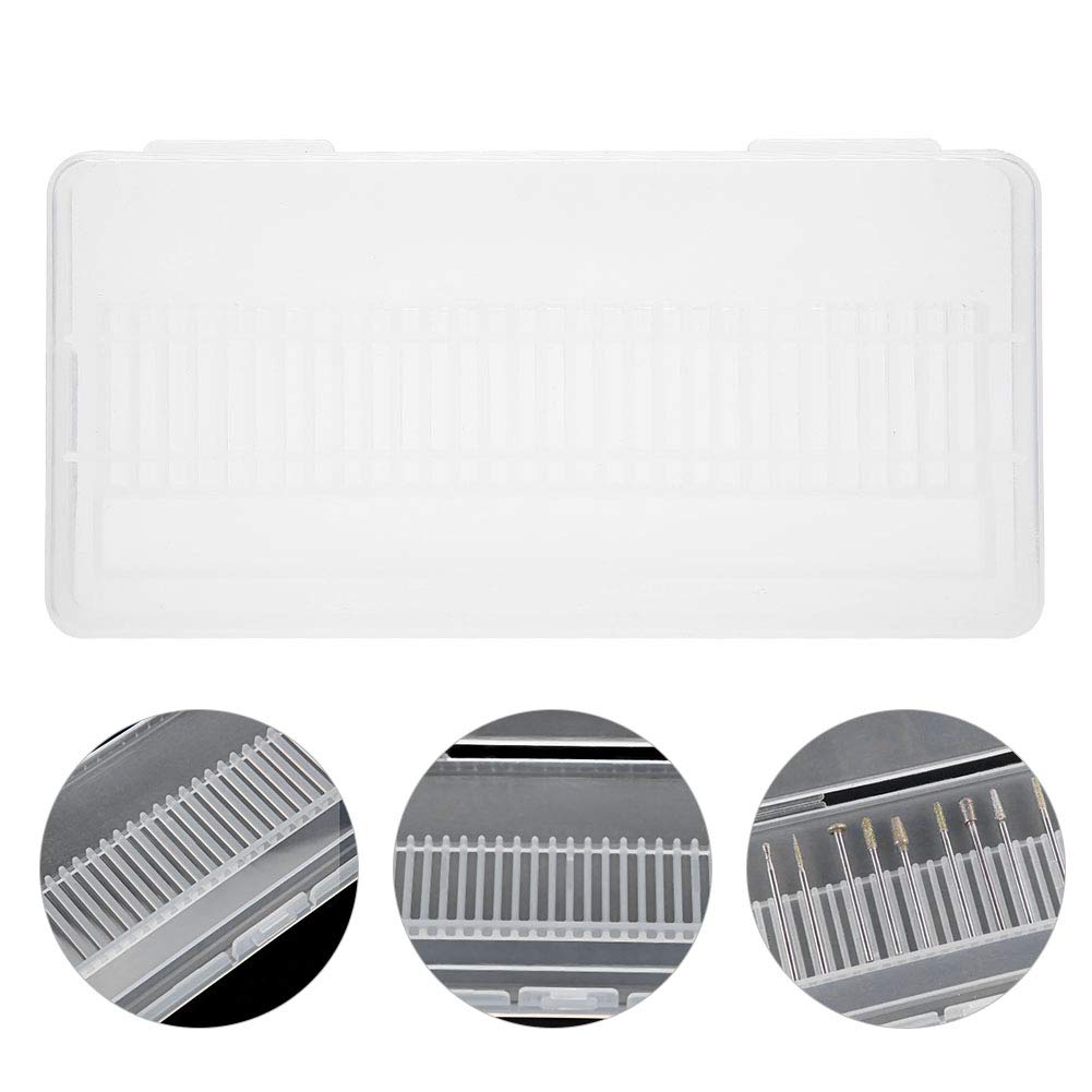 Nail Drill Bits Case, 30 Holes Nail Drill Bits Storage Box Manicure Drill Bits Container Holder Display Case Organizer, Empty Nail Grinding Organizer Beauty & Personal Care YUYTE