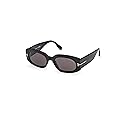 Tom Ford Cielle Smoke Oval Ladies Sunglasses FT1187 01A 52