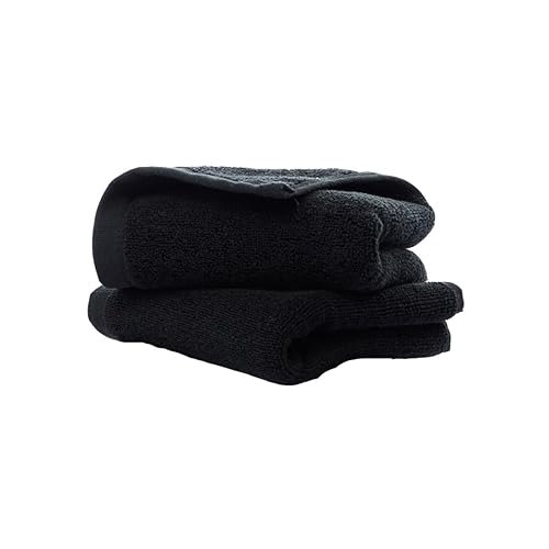 JININQ Premium Black Hand Towels 100% Cotton 700 GSM 14 x 29 inches (2-Pack)