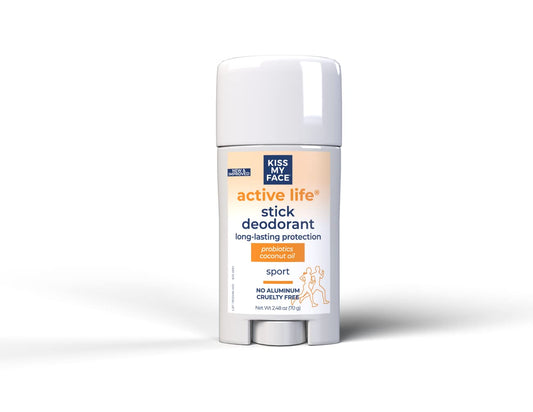 Kiss My Face Deodorant Stick Active Life Sport 2.48oz (6 Pack) Beauty and Personal Care Kiss My Face