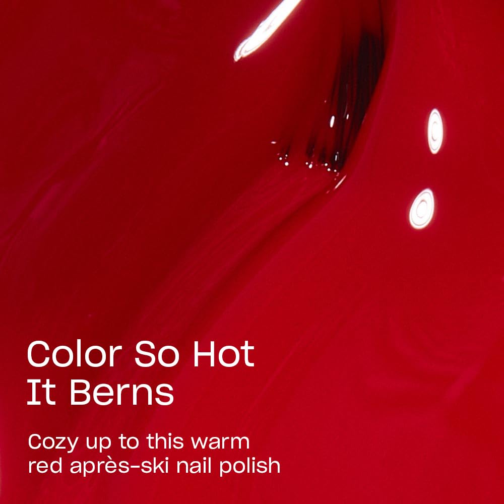 OPI Nail Lacquer Color So Hot It Berns | Opaque Dark Red Crème Chip Resistant Nail Polish | Fast Drying, Streak Free