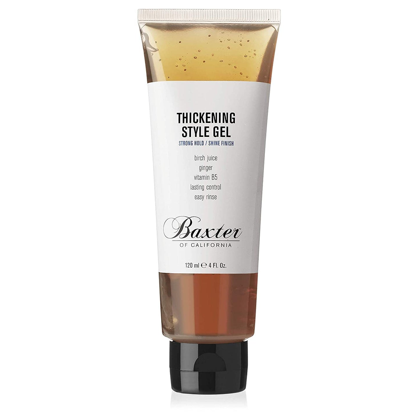 Baxter of California Thickening Style Gel for Men - Strong Hold and Shine Finish - Lasting Control, Easy Rinse - Birch Juice, Ginger, Vitamin B5 - 4