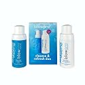 blowpro Faux Dry Shampoo & Conditioner 1.7oz Travel Kit, Remove Excess Oil & Condition Hair without Water! Precise Applicator "Pouf" Technology