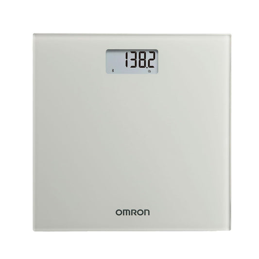 OMRON Digital Scale with Bluetooth Connectivity (SC -150) - 330 lb Weight Capacity - Use with Free OMRON Connect App - Light Gray