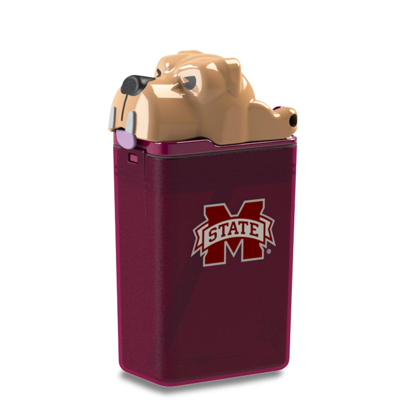 FUNTOPS Reusable Water Bottle | Officially Licensed NCAA Sports Bottle |BPA Free | Dishwasher Safe | Mississippi State University | Bully Mascot