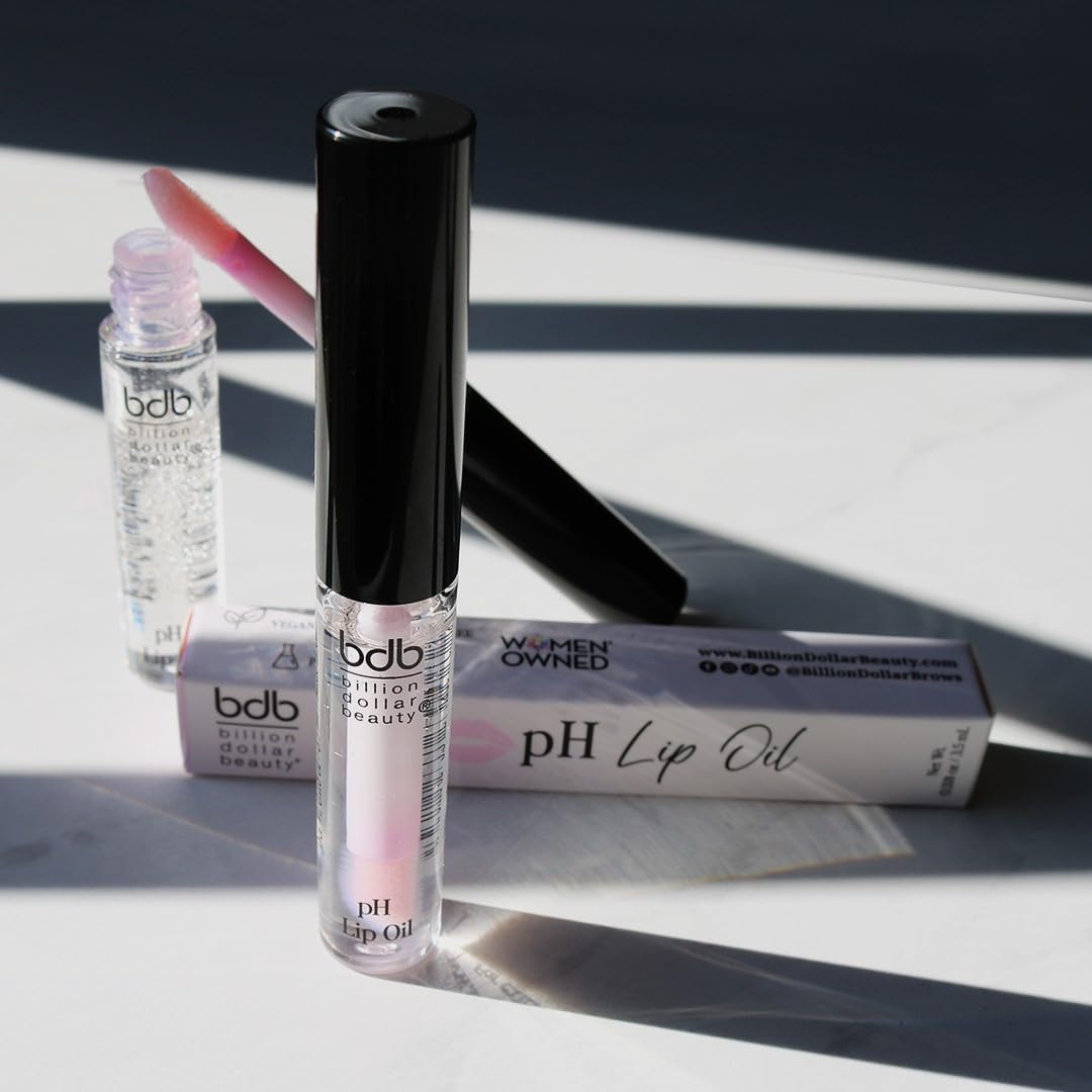 billion dollar brows bdb Color Changing pH Lip Oil - Moisturizing, Plumping, and Glossy