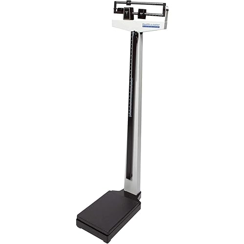 Health o Meter 402KL Scale, w/Height Rod, 20-1/4-Inch x10-3/8-Inch x57-1/2-Inch, Black/Silver