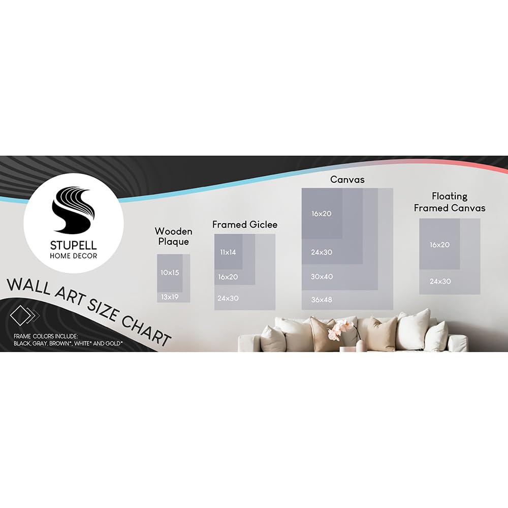 Stupell Industries La Toilette Aqua and Brown Scallop Shell Crest, Design by Bonnie Wrublesky Black Framed Wall Art, 24 x 30