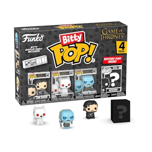 Funko Pop Bitty: Game of Thrones - Jon Snow, Ghost, White Walker, & Mystery Chase Figure - (Styles May Vary) and A Surprise Mystery Mini Figure - 0.9…