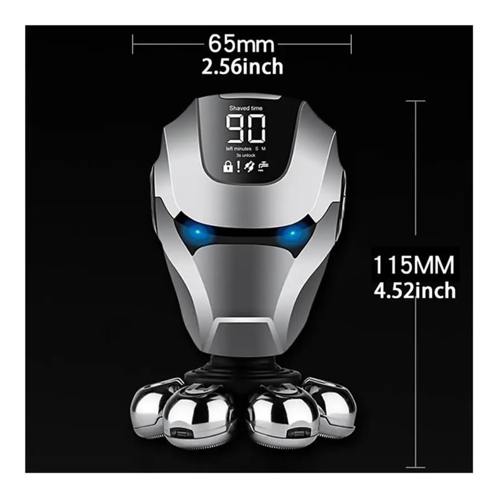 Razors Men's Electric Rechargeable Wireless Razor, 7 Floating Heads, Nose Hair Trimmer, Facial Cleaning Brush, can Shave One's Head(HYN-701) Beauty and Personal Care EWKYLSEM