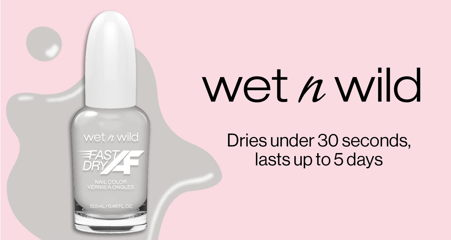 wet n wild Fast Dry AF Nail Polish, Quick 40 Second Dry Time, Long Lasting High-Shine - Heels On The Beach