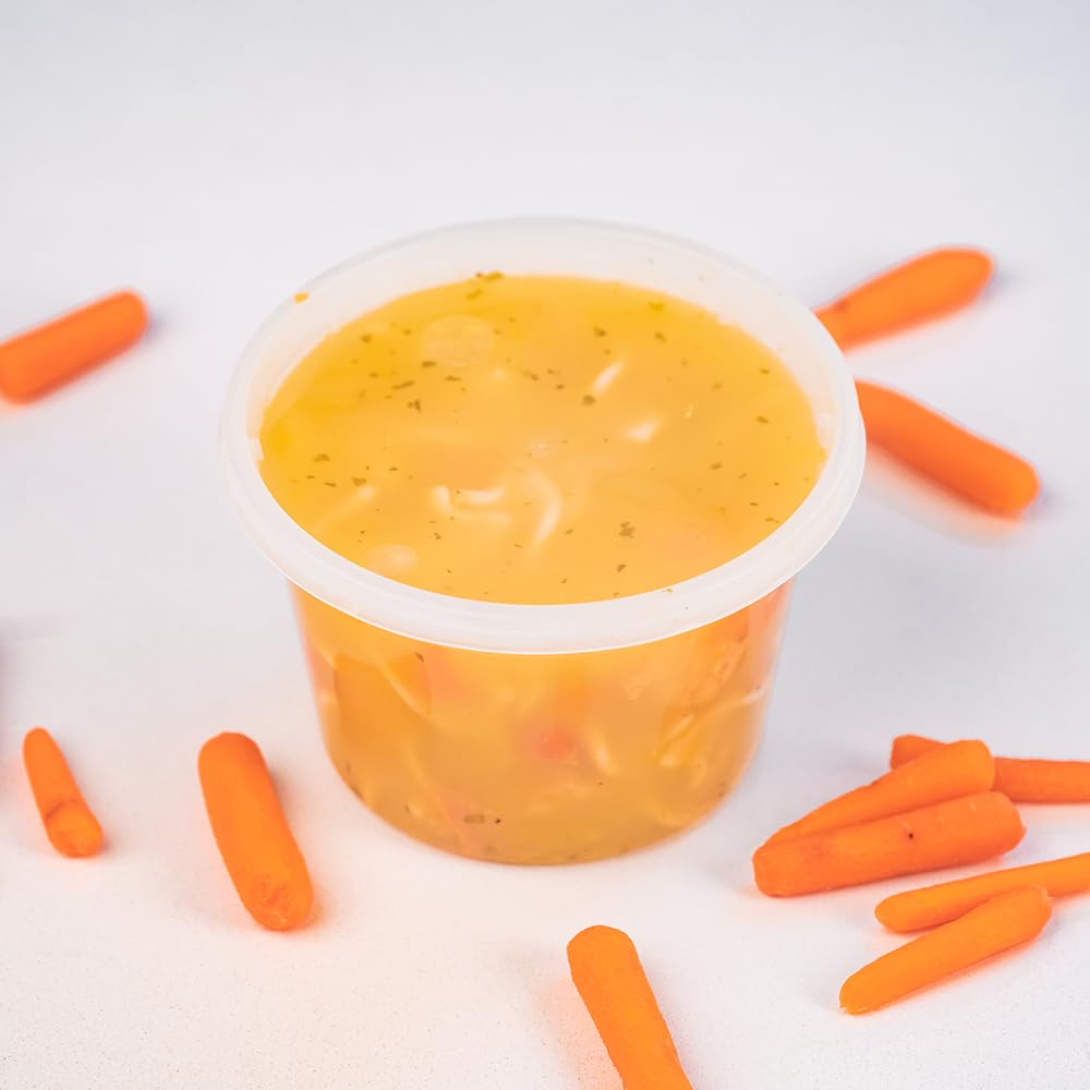 EDI [16 OZ, 25 Sets] Plastic Deli Food Storage Containers with Airtight Lids | Microwave-, Freezer-, Dishwasher-Safe | BPA Free | Heavy-Duty | Meal…