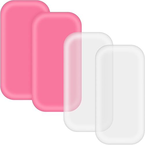 4 Pieces Silicone Lash Pad Rectangle Silicone Eyelash Extension Pad Loose False Lashes Holder Lash Grafting Gasket Pallet Reusable Silicone Pad