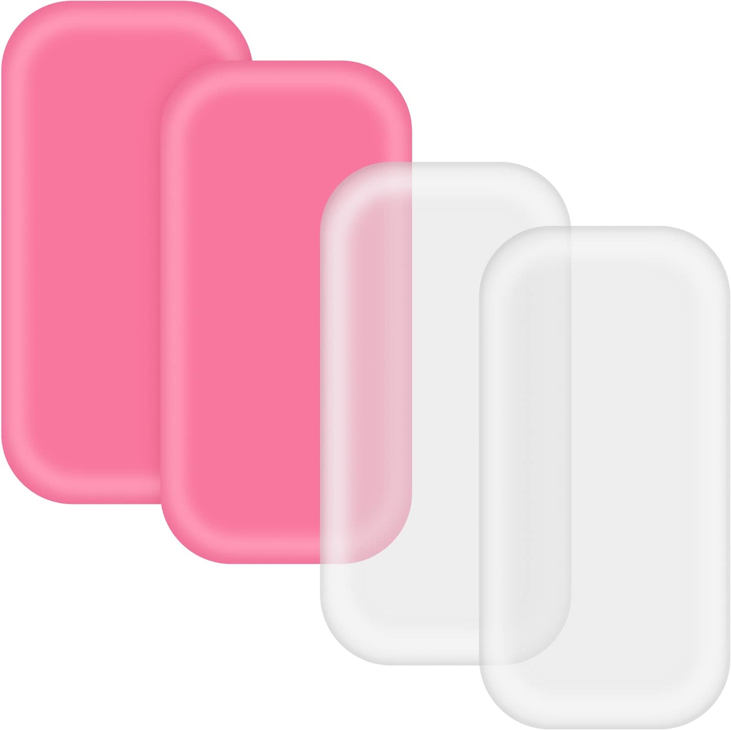 4 Pieces Silicone Lash Pad Rectangle Silicone Eyelash Extension Pad Loose False Lashes Holder Lash Grafting Gasket Pallet Reusable Silicone Pad