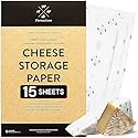 Formaticum 15-Pack Zero Cheese Storage Paper, Compostable, Biodegradable, and Plastic-Free Paper to Keep Cheese and Charcuterie Fresh, Kitchen…
