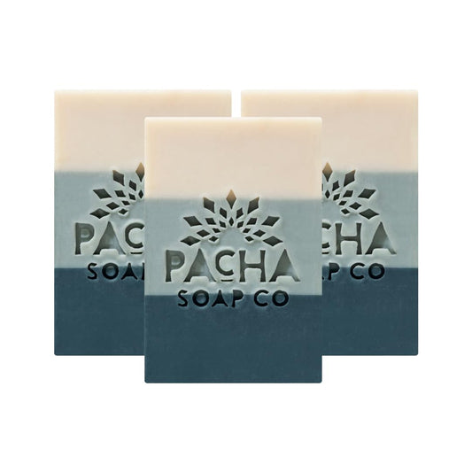Pacha Soap Co. Bar Soap - Salt & Moss Scent, Handcrafted, Hydrating & Moisturizing Natural Soap with Soothing Essential Oils, Premium Face, Hand Beauty & Personal Care Pacha Soap Co