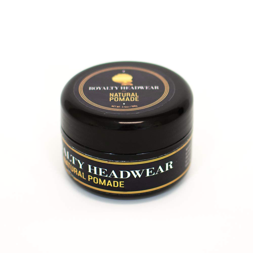 Royalty Headwear Natural Wave Pomade - Silky & Moisturized Hair, Strong Hold, Easy Wash - Men’s Grooming Supplies, Natural Ingredients (3.5oz)