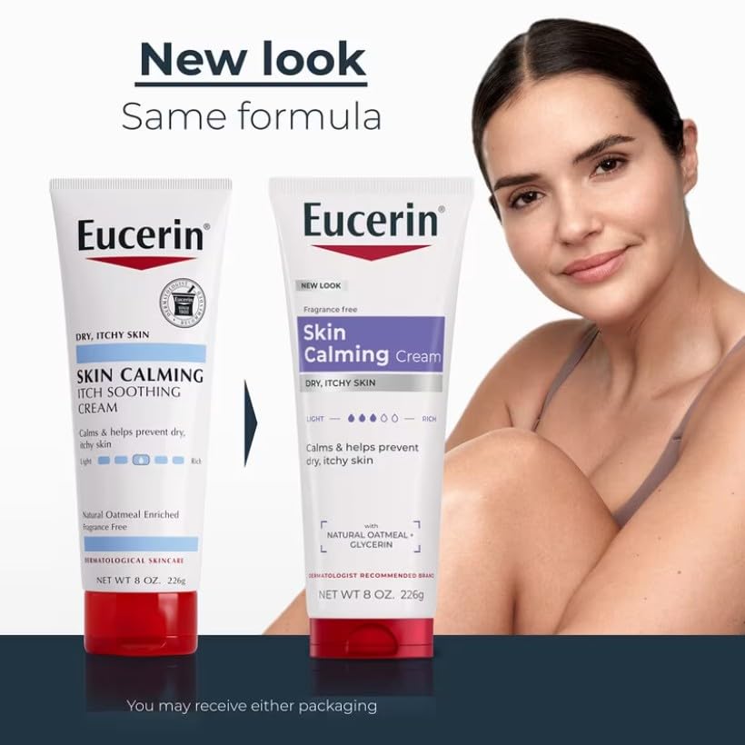 Eucerin Creme Skin Calming 14 Ounce Tube (Fragrance-Free) (414ml) (6 Pack)