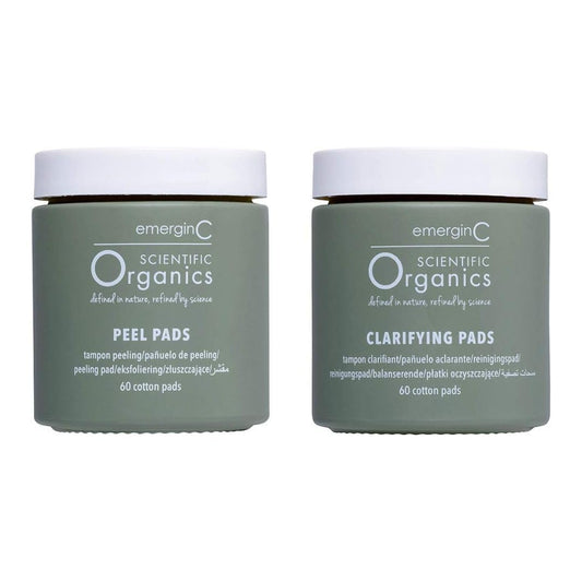 emerginC Scientific Organics At-Home Facial Peel + Clarifying Kit - Exfoliating Facial Peel Pads to Help Minimize the Appearance of Fine Lines Beauty & Personal Care emergin C