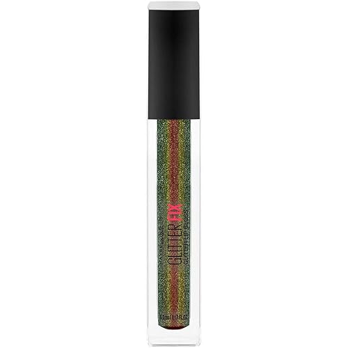 Maybelline New York Lip Studio Glitter Fix Glitter Lip Gloss Makeup, Shadow Hunter, 0.17 fl. oz.