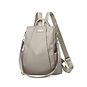Women Travel Backpack Anti-Theft Rucksack Waterproof Oxford Cloth School Bag (Gray)