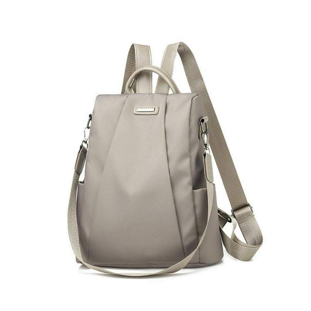 Women Travel Backpack Anti-Theft Rucksack Waterproof Oxford Cloth School Bag (Gray)