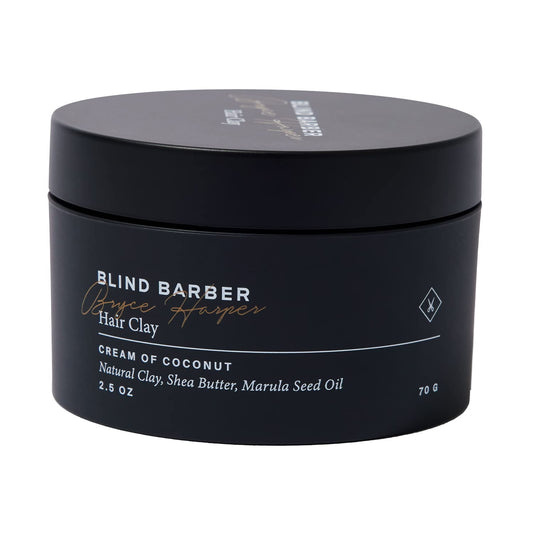 Blind Barber Bryce Harper Hair Clay - Matte Clay Pomade for Men - Medium to Strong Hold - Infused with Kaolin, Shea Butter & Marula Seed Oil - Coconut