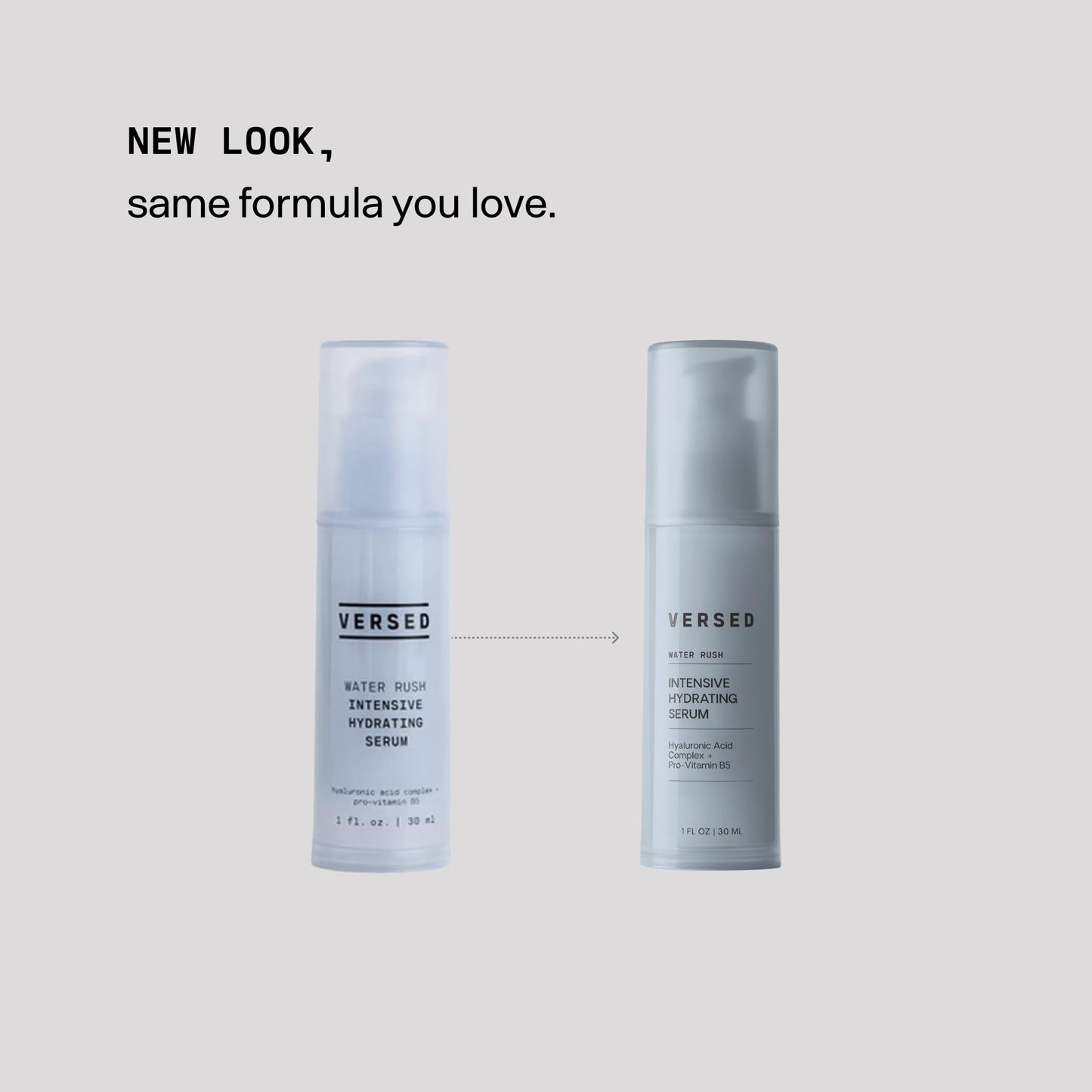 Versed Water Rush Intensive Hydrating Serum - Hyaluronic Acid Serums for Face with Vitamin B5 - Lightweight Face Serum for Dry Skin - Sensitive