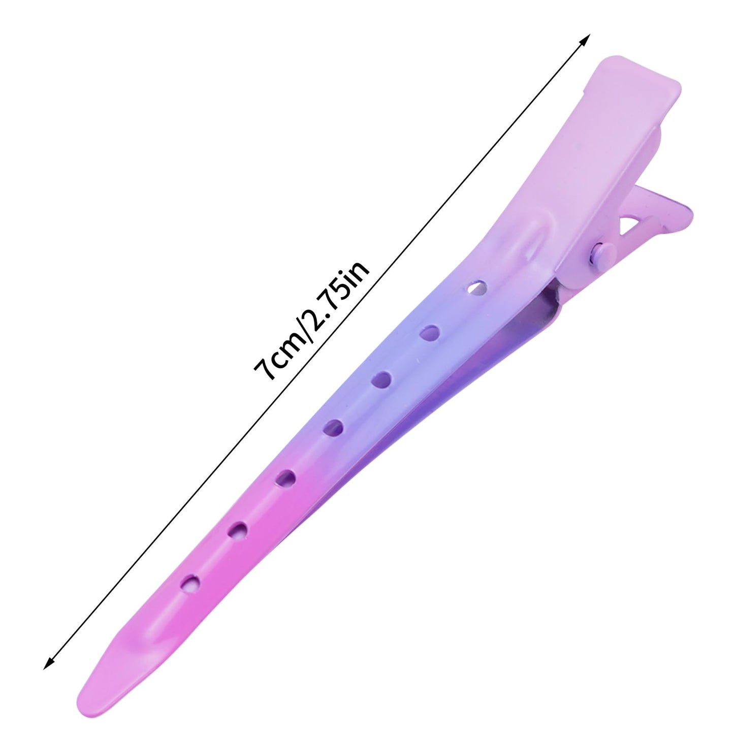 24 Packs Duck Bill Clips, Bantoye 2.75 Inches Rustproof Metal Alligator Curl Clips with Holes for Hair Styling, Hair Coloring, Gradient Pink Beauty and Personal Care Bantoye