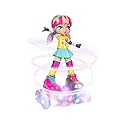 JAKKS Pacific Rock N Rollerskate Doll Rainbow Riley Light Up Remote Control Rollerskating Doll - Plays Music and Skates!, 10" H