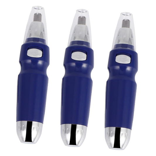 Housoutil 3pcs Electric Nose Hair Trimmer Eyebrow Shaping Device Safe Painless Facial Hair Clipper Rotary System for Grooming No Battery Required Beauty and Personal Care Housoutil