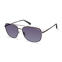 Kenneth Cole New York Women's KC5906B Square Sunglasses, Shiny Dark nickeltin/Gradient Smoke, 59/16/140